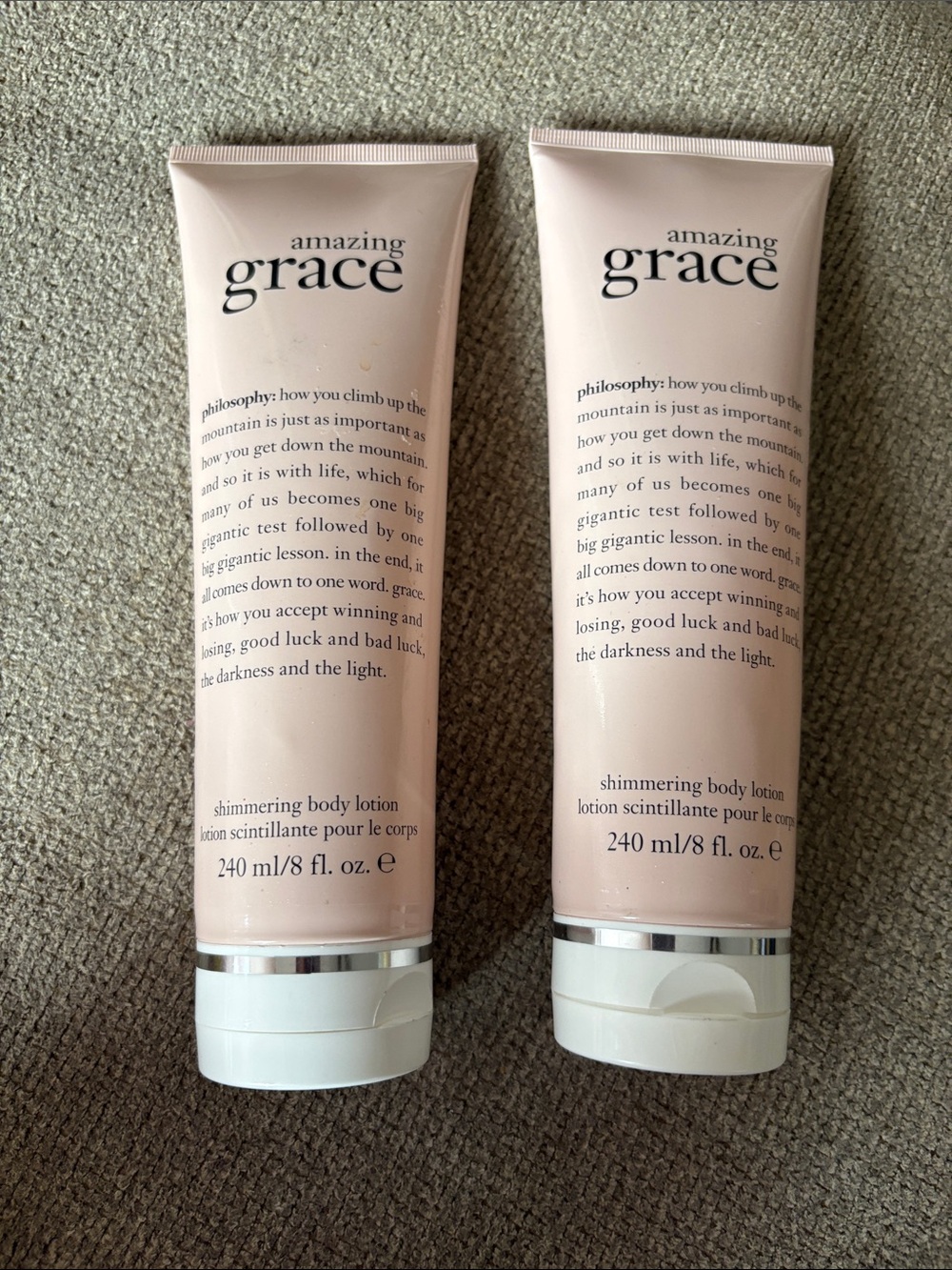 🕷️ PHILOSOPHY amazing grace shimmering body lotion 8 oz X 2